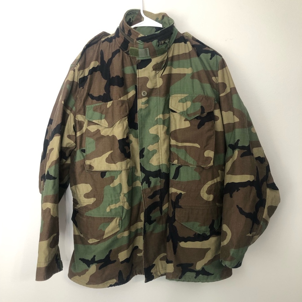 Camo Winter Jacket US Army Official Woodland Coldweather Medium